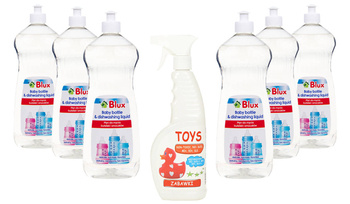 A set of liquids for washing bottles and teats 6x 1L + Toy cleaner 650ml